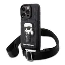 iPhone 14 Pro Kartlıklı Boyun Askılı Kılıf - Karl Lagerfeld Karl Dizayn