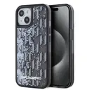 iPhone 15 Simli KL Yazılı Monogram Gradient Kılıf - Karl Lagerfeld