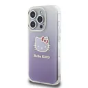 iPhone 15 Pro Lisanslı Hello Kitty Kılıf, Elektroplating Gradyan - Mor Pembe