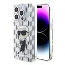 iPhone 15 Pro Kılıf, IML İkonik Monogram Desenli - Karl Lagerfeld