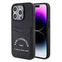 iPhone 15 Pro Kartlıklı Saffiano Kılıf - Karl Lagerfeld 3D RSG Logo