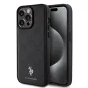 iPhone 15 Pro Max Suni Deri Kılıf - U.S. Polo Assn. HS Desenli