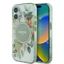 iPhone 16 MagSafe Uyumlu IML Baskılı Kılıf - Guess Flower Tonal Circle