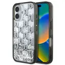 iPhone 16 Kılıf, Lisanslı Simli KL Monogram Gradient Kapak - Karl Lagerfeld