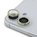 iPhone 16 Plus Rhinestone Taşlı Kamera Lens Koruyucu - Guess