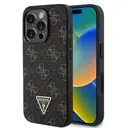 iPhone 16 Pro Kılıf, 4G Desenli Üçgen Logolu PU Deri Kapak - Guess