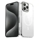 iPhone 16 Pro MagSafe Uyumlu Şeffaf Cam Arka Yüzeyli Kılıf - Zore G-Glass
