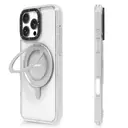 iPhone 16 Pro MagSafe Uyumlu Şeffaf Kılıf, 360° Parmak Ring Standlı - Youngkit Pivot