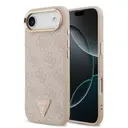 iPhone 17 Air MagSafe Uyumlu Taşlı Üçgen Logo Kılıf - Guess 4G Desenli