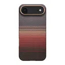 iPhone 17 Air MagSafe Uyumlu Aramid Fiber Kılıf - Pitaka Tactile Woven Sunset-Moonrise