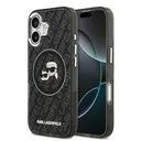 iPhone 17 Kılıf, Parlayan Simli Karl & Choupette Heads - Karl Lagerfeld