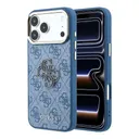 iPhone 18 Pro Max Kılıf, Kabartmalı Guess Logolu PU Kapak - Guess 4G Resin