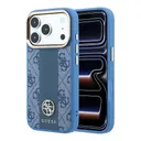 iPhone 18 Pro Max MagSafe Uyumlu Deri Kılıf - Guess 4G Desenli