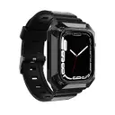 Apple Watch 40 mm Sert PC Kasa Koruyuculu Silikon Kordon - Zore KRD-88