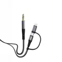 Go Des GAC-172 2'si 1 Arada Type-C ve Lightning to 3.5 mm AUX Ses Kablosu, 1 m