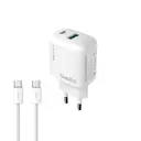 Lenyes LCH91-TC-TC 20W GaN Type-C ve USB Şarj Adaptörü Seti