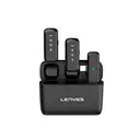 Lenyes LM201 Kablosuz Yaka Mikrofonu, Çift Verici ve Lightning Şarj