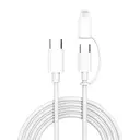 Micflip A22 2'si 1 Arada Type-C + Lightning Şarj ve Data Kablosu, 240W 1 m