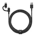 Native Union Belt 3in1 USB-A to Type-C Lightning Micro Şarj Kablosu 2M