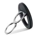 Pitaka 600D Aramid Fiber Classic Serisi Black-Grey Twill MagEZ Grip 3 Magnetik Ring Stand Telefon Tutucu