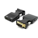 Qgeem QG-HD12 VGA to HDMI Dönüştürücü, 1080P 60 Hz ve 3.5 mm Ses Girişi