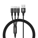 Recci RCS-D120 3in1 USB-A to Lightning Type-C Micro Şarj ve Data Kablosu 1.2M
