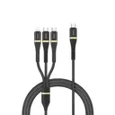 Wiwu Wi-C024 Elite 3'ü 1 Arada 100W Şarj Kablosu, 1.2 m