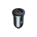 Wiwu Wi-CC030 Nano Lite Type-C + USB-A Araç Şarj Aleti, 35W PD ve QC3.0