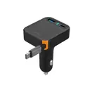Wiwu Wi-CC033 65W Type-C + USB-A Araç Şarj Aleti, Dahili Kablolu