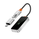 Wiwu Wi-CP002 CarPlay Dijital LED Göstergeli Kablosuz Ses Alıcı USB Girişli Bluetooth Adaptör