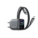 Wiwu CHG500 Voyager GaN 45W PD/QC TFT Göstergeli Hızlı Şarj Adaptörü