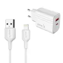 Zore Play Serisi PL05 20W USB-C PD ve Lightning Çıkışlı Seyahat Şarj Aleti