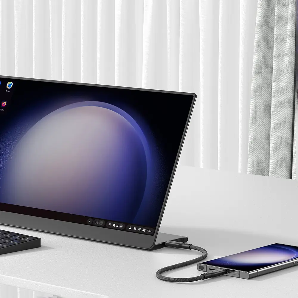 Amazingthing Thunder Pro USB3.2 Gen2 Type-C to Type-C Kablo, 240W ve 20cm