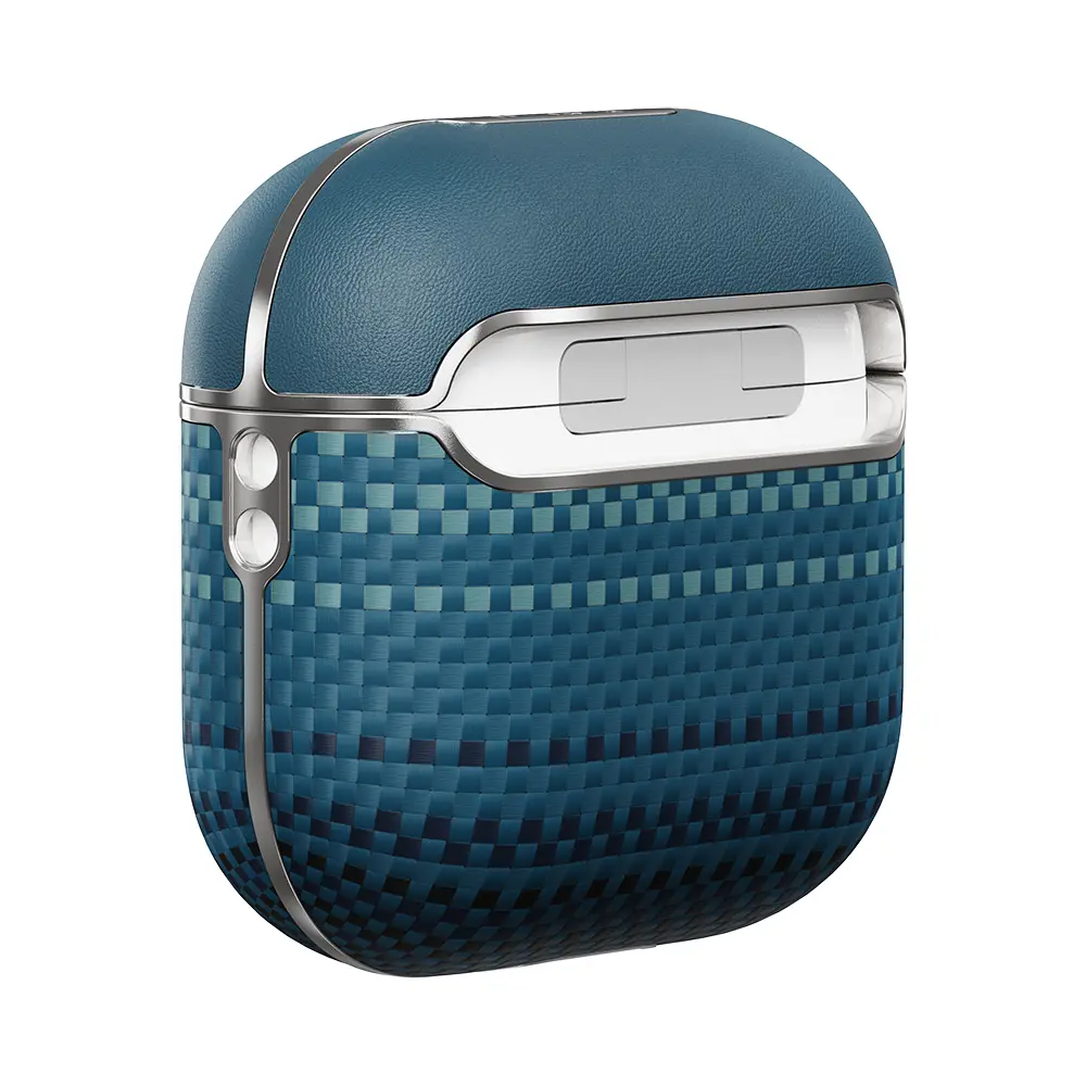 AirPods 4 Uyumlu Aramid Fiber Kılıf - Pitaka Tactile Woven Sunset-Moonrise