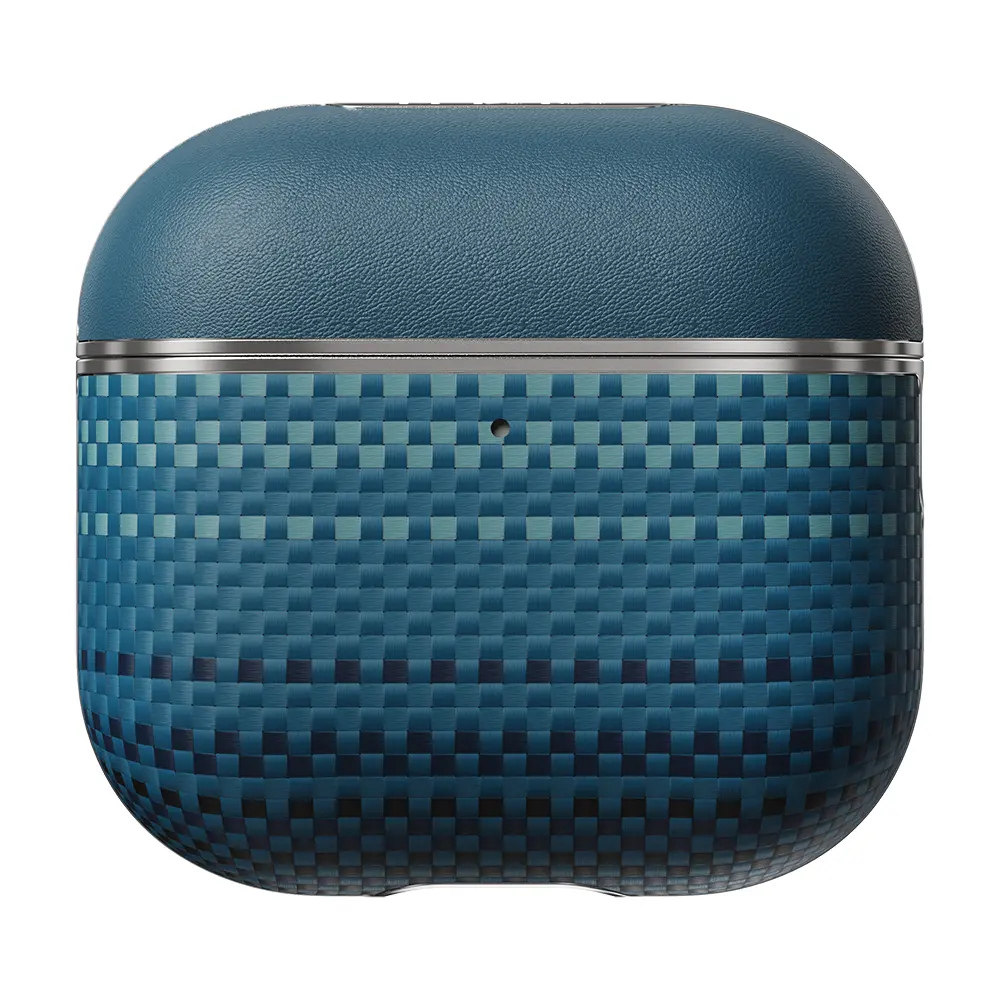 AirPods 4 Uyumlu Aramid Fiber Kılıf - Pitaka Tactile Woven Sunset-Moonrise