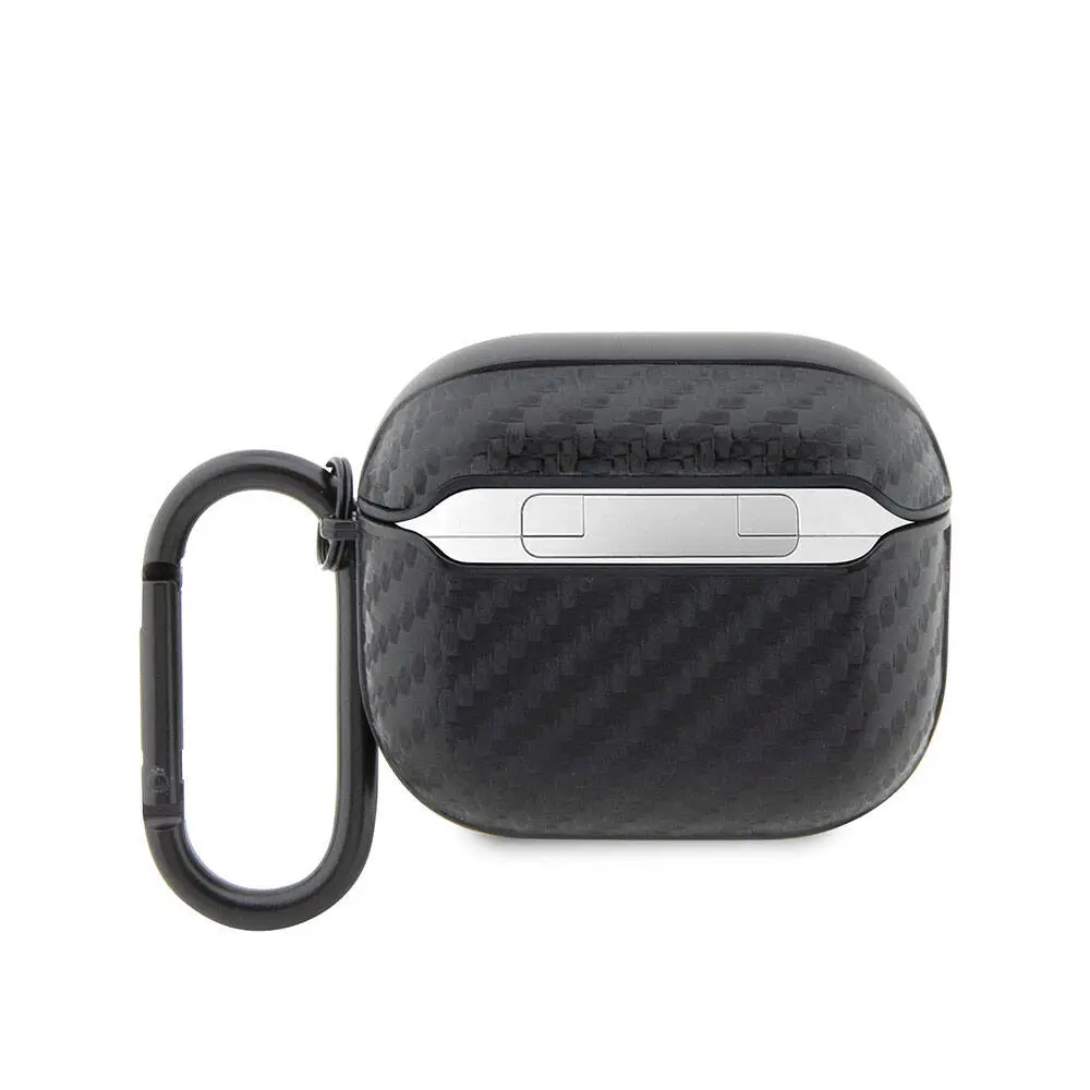AirPods 3. Nesil Kılıf, Karbon Fiber Tasarımlı Çift Metal Logolu - BMW
