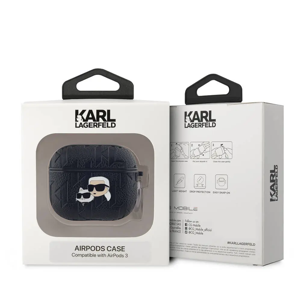 AirPods 3. Nesil Kılıf - Karl Lagerfeld Monogram Silikon Kapak
