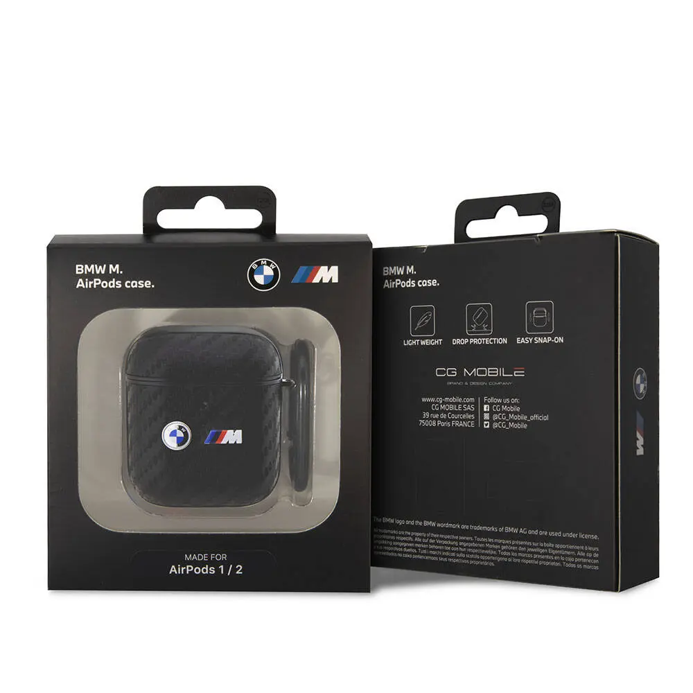 AirPods Kılıfı, Kablosuz Şarj Uyumlu Karbon Fiber Tasarım - BMW Lisanslı