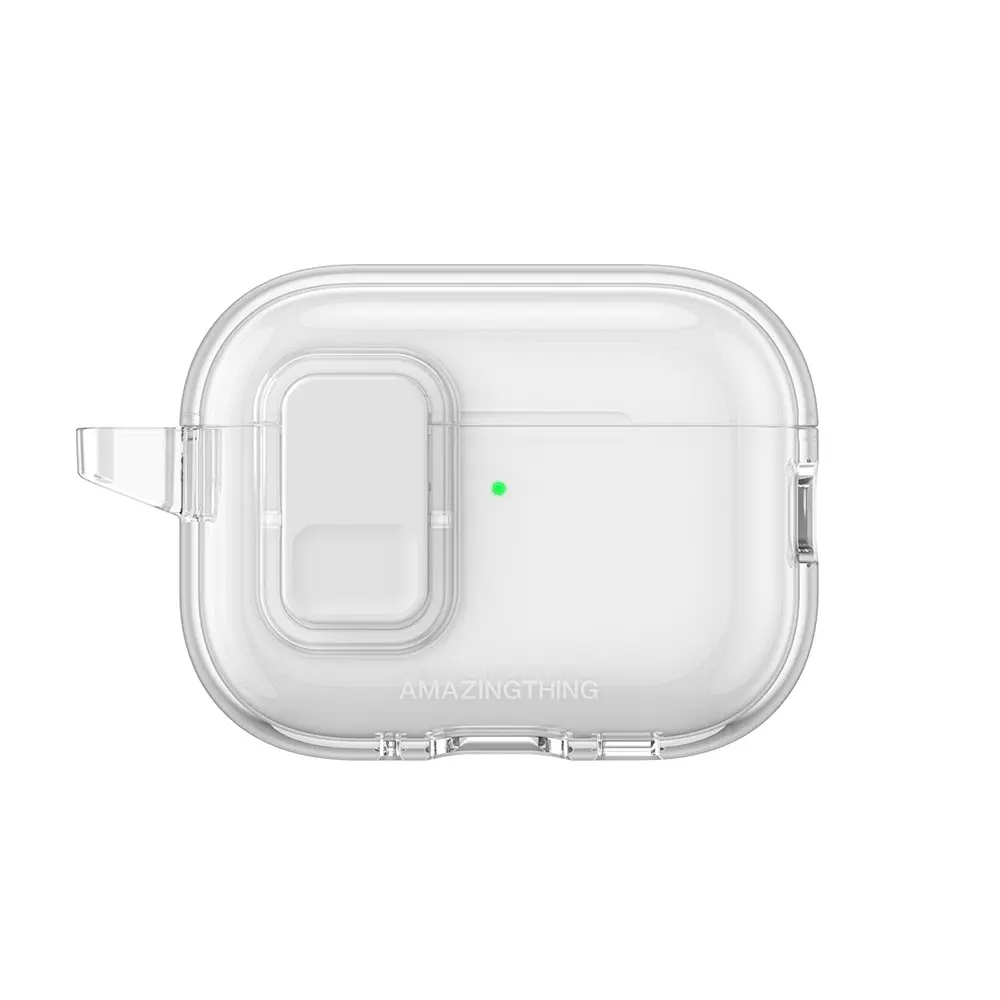 AirPods Pro 3 Şeffaf Kılıf, Magnetik Kilitli - Amazingthing Minimal