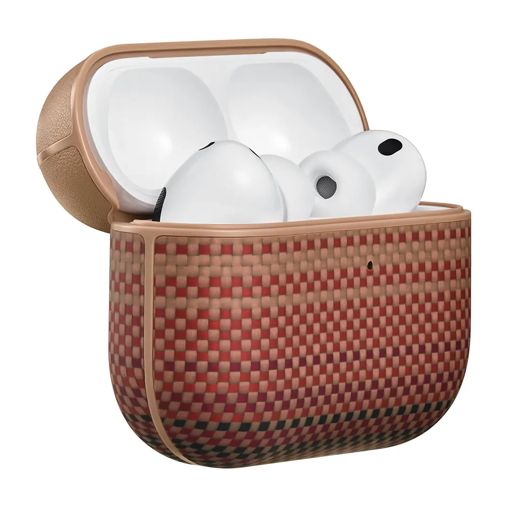 AirPods Pro 3 Aramid Fiber Kılıf - Pitaka Tactile Woven Sunset-Moonrise