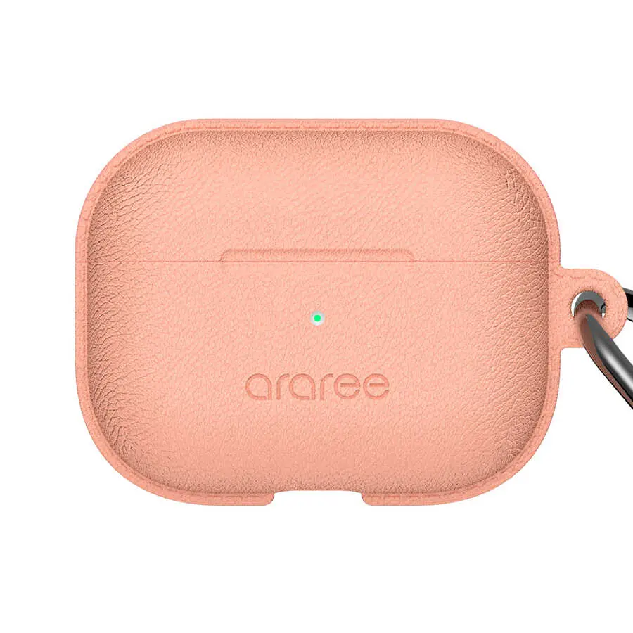 AirPods Pro Silikon Kılıf, Dikişli Deri Tasarım ve Askı Aparatlı - Araree Pops