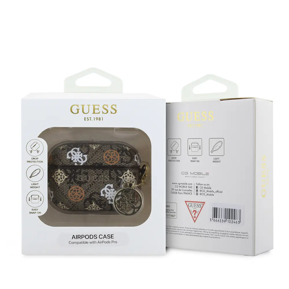 AirPods Pro Uyumlu Kılıf, 4G Desenli Peony Tasarım - Guess