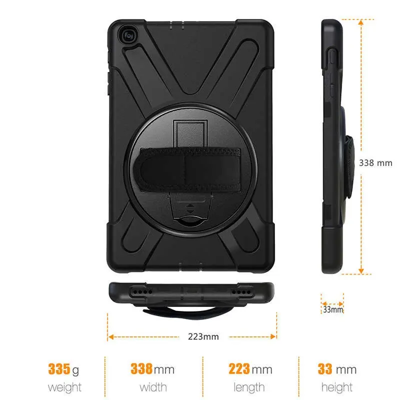 iPad Air 2 Ayarlanabilir Askılı ve Standlı Tablet Kılıfı - Zore Defender