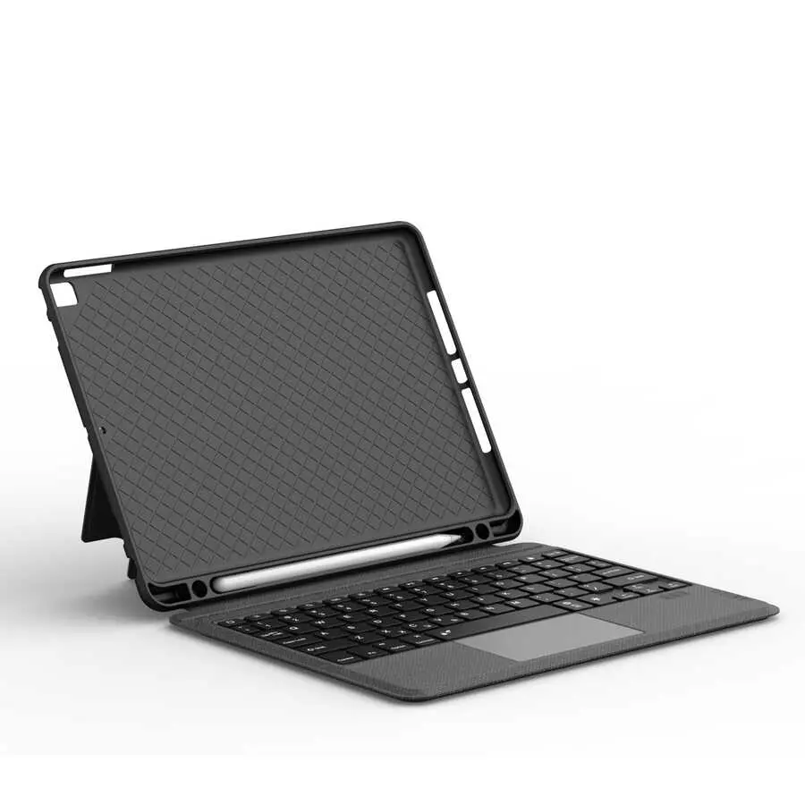 iPad 10.2" 9. Nesil Mag Touch Klavyeli Standlı Kılıf - Wiwu