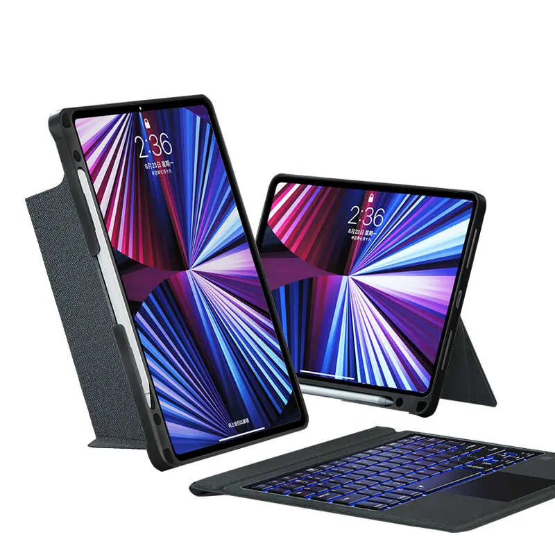 iPad 10.2" 9. Nesil Mag Touch Klavyeli Standlı Kılıf - Wiwu