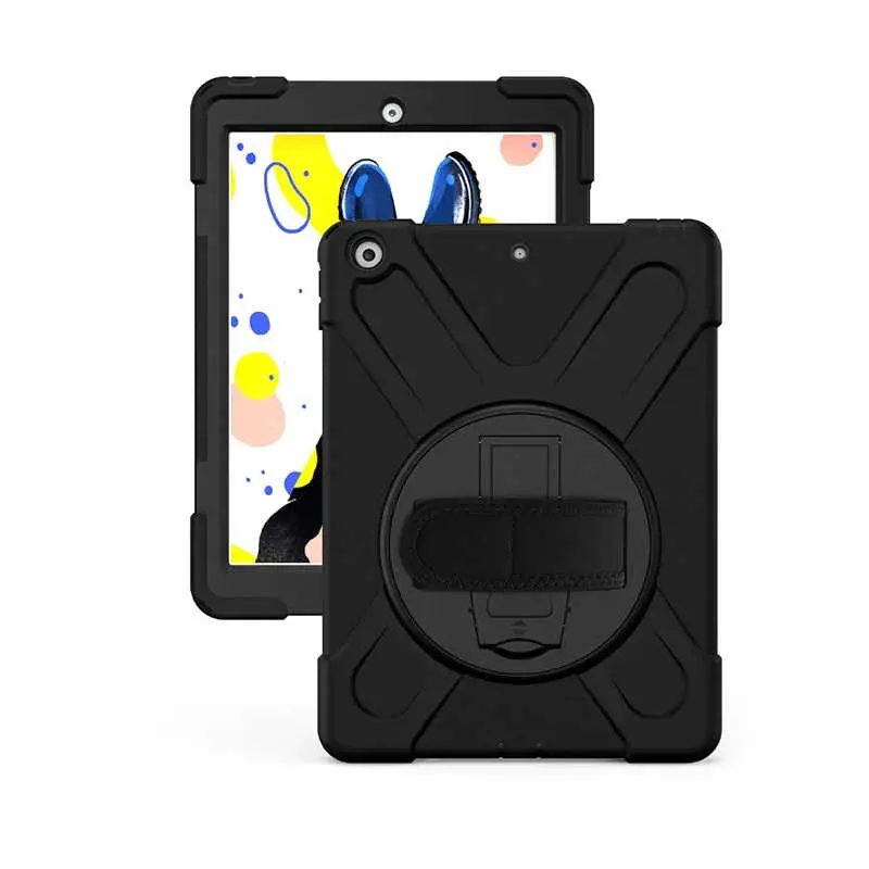 iPad 10.2" (9. Nesil) Omuz Askılı ve Standlı Silikon Tablet Kılıfı - Zore Defender