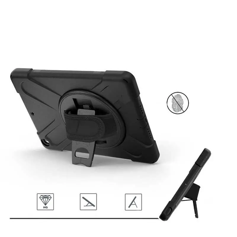 iPad 10.2" (9. Nesil) Omuz Askılı ve Standlı Silikon Tablet Kılıfı - Zore Defender