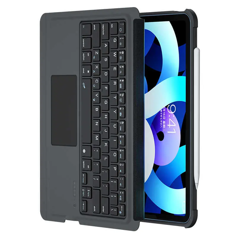 iPad 10.2" (9. Nesil) Kablosuz Klavyeli Kılıf, Trackpadli - Benks Multifunctional