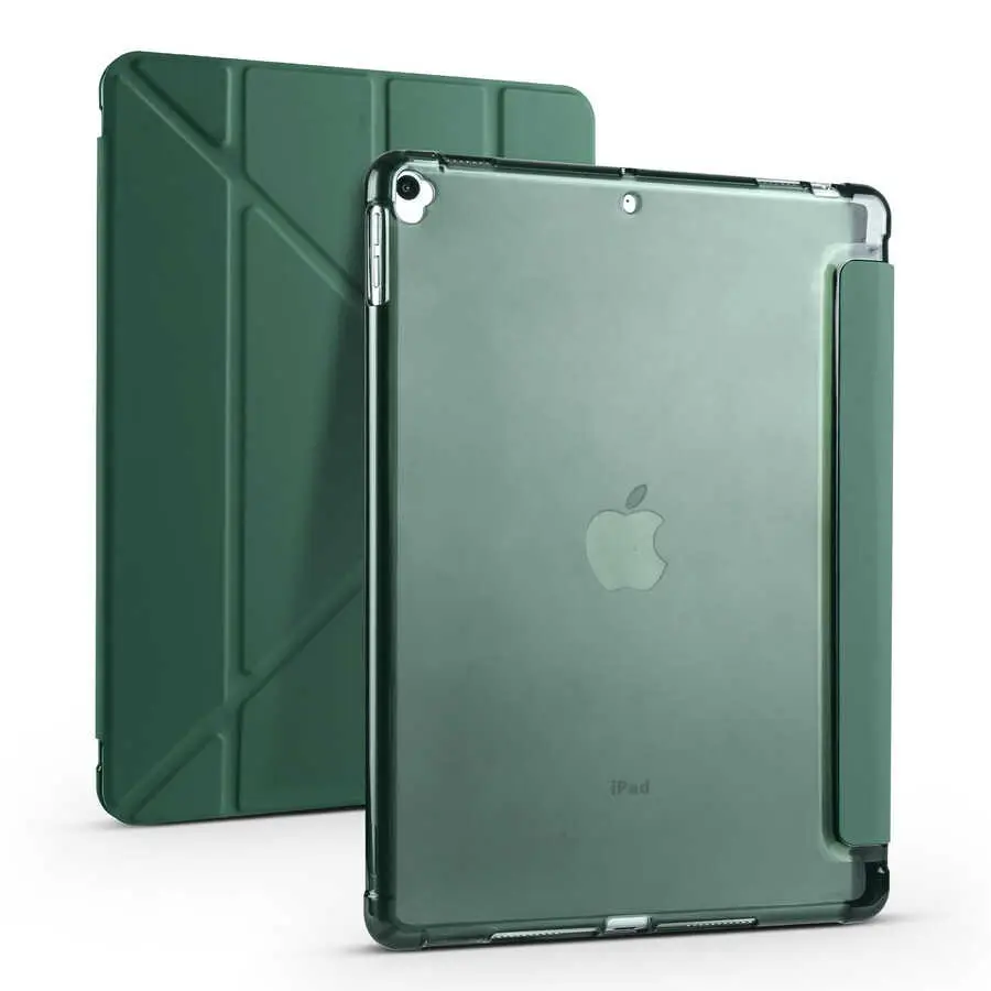 iPad 10.2" 9. Nesil Kalem Bölmeli Standlı Kılıf - Zore Tri Folding