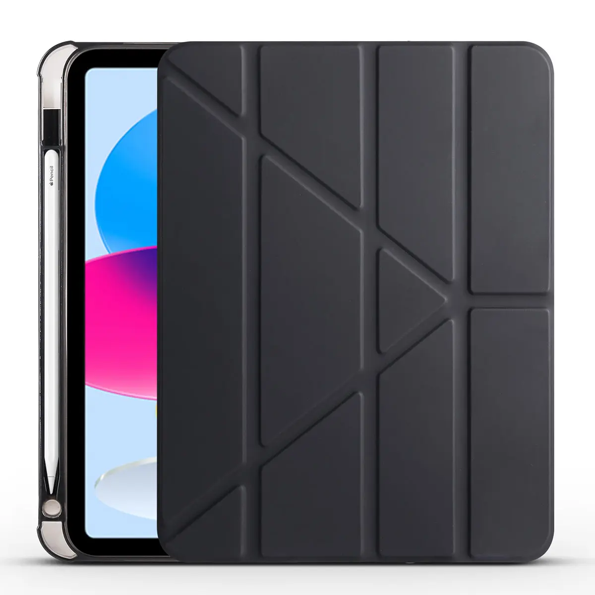 iPad 11" (A16) Standlı ve Kalem Bölmeli Tablet Kılıfı - Zore Tri Folding